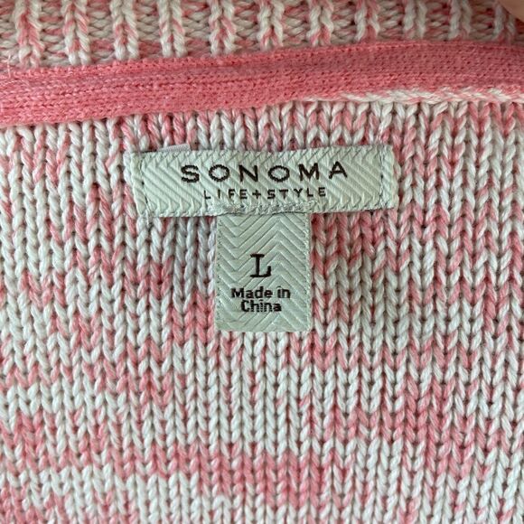 Sonoma Pink Sweater Top Size L EUC - Picture 6 of 7